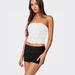 Aria Basics Aria Basics Wholesale Foreign Trade Women's Clothing 2025 Summer Niche Fashion Three-dimensional Floral Solid Color Tube Top Short_ecoleips.com