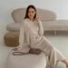 2025 Fall/Winter New European American Style Knit Set For Women: Soft Core-Spun Yarn Sweater With Slit And Tie-Waist_ecoleips.com