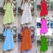 Women's Clothing Summer And Autumn French V Neck Trumpet Sleeve Lace Hollow Solid Color Sexy Long Dress For Women_ecoleips.com