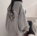 Women's plus Size Moon Long Sleeve Sweatshirt American Style Loose Fit Crew Neck Trendy Chic Top New 2024_ecoleips.com