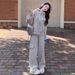 High-End Casual Sports Suit For Women, Winter, Petite Workwear Style, Sweatshirt And Sweatpants Two-Piece Set, Early_ecoleips.com