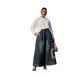 Women's Retro Patchwork Appliqué Wide Leg Jeans Distressed Elastic Waist Cotton Casual Fashion Spring/Autumn Summer_ecoleips.com