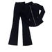 High-Waisted Flared Yoga Pants And Stand Collar Jacket Set Women's Tummy Control Workout Outfit Breathable Stretchy Fabric for Gym Lounge And Streetwear_ecoleips.com