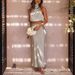 Women's Clothing New Spring And Summer Satin Multi Color Slim Casual Two Piece Suit_ecoleips.com