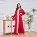 Verve 011 Dubai Long Robe Gold Embroidered Lace Fashion Muslim Women's Dress_ecoleips.com