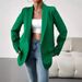 Women's Clothing autumn and winter solid color lapel small suit temperament commuter jacket_ecoleips.com