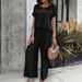 Women's Clothing Spring And Summer Casual Fashion Solid Color Short Sleeved Trousers Suit_ecoleips.com