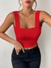 Yiyue Women's Camisole Vest Sleeveless Top with Wide Shoulder Straps Sexy Slim Fit Back Detail European American Style_ecoleips.com