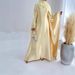 Women's Clothing Modest Abaya Dress Vibrant Lemon Yellow Abaya Dress With Scarf – Modest Long Sleeve Batwing Robe (Size 1-2, Middle Eastern Style)_ecoleips.com