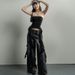 2023 European And American Style Hot Girl Women's Clothing Off-Shoulder Tube Sexy Ruffled Top_ecoleips.com
