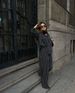 New Women's Fashion OL Elegant Style Button Striped Wide-Leg Pants Set_ecoleips.com