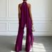 Women's Halter Sleeve Chiffon Two Piece Set Elegant Fashionable American Style_ecoleips.com