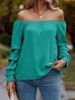 Verve 2025 Women's Fashion Autumn Winter New Off-Shoulder Knot Long Sleeve Shirt_ecoleips.com