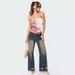Women's Clothing new street fashion positioning printing sexy navel baring chest wrap _ecoleips.com