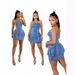 Women's Clothing New Summer Spring And Summer Sexy Tube Top Washed Button Stretch Denim Dress_ecoleips.com