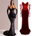 Sexy Slim Bodycon Dress For Banquets Heavy Duty Fishbone Long Lace Velvet American Style Women's Clothing_ecoleips.com