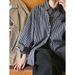 Yanshuang French Striped For Women, Autumn New Loose Long Sleeve Design Sense Niche Shirt 3188_ecoleips.com