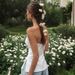 D24TP162 Women's Summer New Solid Color Casual Lapel, Bra, Back, Slim Fit, Split T-shirt Top_ecoleips.com