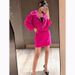 Women's Clothing Star Fashion Fluorescent Series Heavy duty Three dimensional Flower Decorated Short Suit Jacket_ecoleips.com