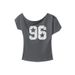 HeyHenry Women's Asymmetrical Print Top Short Sleeve Slim Fit Trendy T-Shirt Hot Girl Summer Niche_ecoleips.com