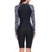 Aria Basics 2024 European And American Cross-border Foreign Trade Long-sleeve Zippered One-piece Sun-protective Swimsuit For Women,_ecoleips.com
