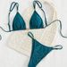 Omen's Adjustable Bikini Set – Seamless & Tie-Front Design, Nylon-Spandex Blend, Olive Green (S-L) Saltwater-Resistant_ecoleips.com