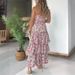 Women's Clothing sweet sexy suspender print belt slit dress female_ecoleips.com