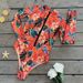 Bikini One Piece Swimsuit 2025 Floral Print Retro Swimwear Women Swimsuit Bathing Suit Beachwear Monokini Female Swimming Suits_ecoleips.com