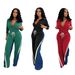 Women's Clothing Velvet Denim Thread Stitching Sports Pants Suit Two Piece Suit_ecoleips.com