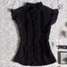 Women's Slim Fit Striped Shirt Casual Comfort Single Breasted Short Sleeve Top with Lapel Collar Versatile for Commuters Summer_ecoleips.com