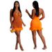 Women's Clothing New Fashion Lace Up Sequined Perspective Hip Wrapped Short Skirt Dress For Women_ecoleips.com