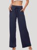 High Waisted Straight Leg Women's Pants European American Style Autumn Winter Wide Leg Casual Trousers for Sports Yoga_ecoleips.com