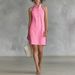 Women's Clothing Women's Solid Color Sleeveless Button Stand Collar Mini Dress For Formal & Casual For Women_ecoleips.com