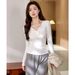 2025 #Select High-Quality Products # Unique Design Button Long Sleeved T-Shirt For Women In Autumn And Winter 2025, New Semi_ecoleips.com