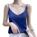 Heavy Silk Suspender Vest Women's Summer Loose Sleeveless V-neck Sexy Inner Sleeveless Mulberry Silk Satin Top T-shirt_ecoleips.com