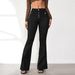 Women's Clothing Spring And Summer New Retro Stitching Jeans Women's Slim Fit Stretch Flared Pants_ecoleips.com