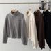 Letter Embroidered Zipper Sweater Jacket Fleece Thickened Loose Stand-up Collar Long-sleeved Top Women_ecoleips.com