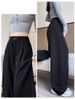 Black Lamb Wool Sweatpants Women's Autumn And Winter 2025 New Large Size Fat Mm Loose Casual Wide-leg Banana Sweatpants_ecoleips.com