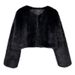 K Solid Color Short Women's Faux Fur Coat_ecoleips.com