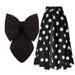 Women's Clothing One-Piece Swimsuit With Polka Dot Skirt And Butterfly Knot Two-Piece Set_ecoleips.com