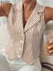 Fashion Summer Sleeveless Stripe Tanks Tops 2025 ZANZEA Office Lady Blouses Women Shirt Stylish Holiday Tees Irregular Hem Camis_ecoleips.com