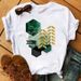 European And American Cross-border Foreign Trade Wholesale Women's Geometric Pattern Round-neck Plus-size Short-sleeve_ecoleips.com