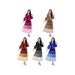 Women's Clothing Plus Size Clothes Elegant V-Neck Petal Sleeve Dress – French-Inspired Faux Two-Piece Dress In Rose Red/Camel/Brick Red/Black/Blue_ecoleips.com