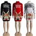 High Neck Knitted Sweater Dress for Women Autumn Winter Christmas Thick Fashionable 3 Colors Available Q6167_ecoleips.com