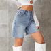 Women's High Waist Denim Shorts - Trendy Casual Stretch Jean Shorts With Comfortable Fit Denim Hot Pants For Women_ecoleips.com