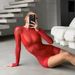 Summer Mesh Jumpsuit for Women Sexy High Waist Print Backless Tight Bodysuit European American Style 2025 New Arrival_ecoleips.com