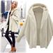 Cozy Fleece Hooded Sweatshirt For Women - Oversized Long Sleeve Pullover, Soft Plush Fabric, Streetwear Casual Wear (White, Pink, Navy, Black, Brown)_ecoleips.com