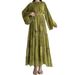 Ladies New Muslim Chiffon Belt Robe Fashion Elegant Dress_ecoleips.com