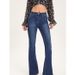2025 Best-Seller: Women's Blue Flared Jeans, Versatile Slim-Fit Long Horseshoe Denim Pants For Women_ecoleips.com