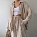 Aria Basics Aria Basics European American Foreign Trade Women's Clothing 2023 Autumn New Simple Niche Style Turn-down Collar Long-sleeve Shirt_ecoleips.com